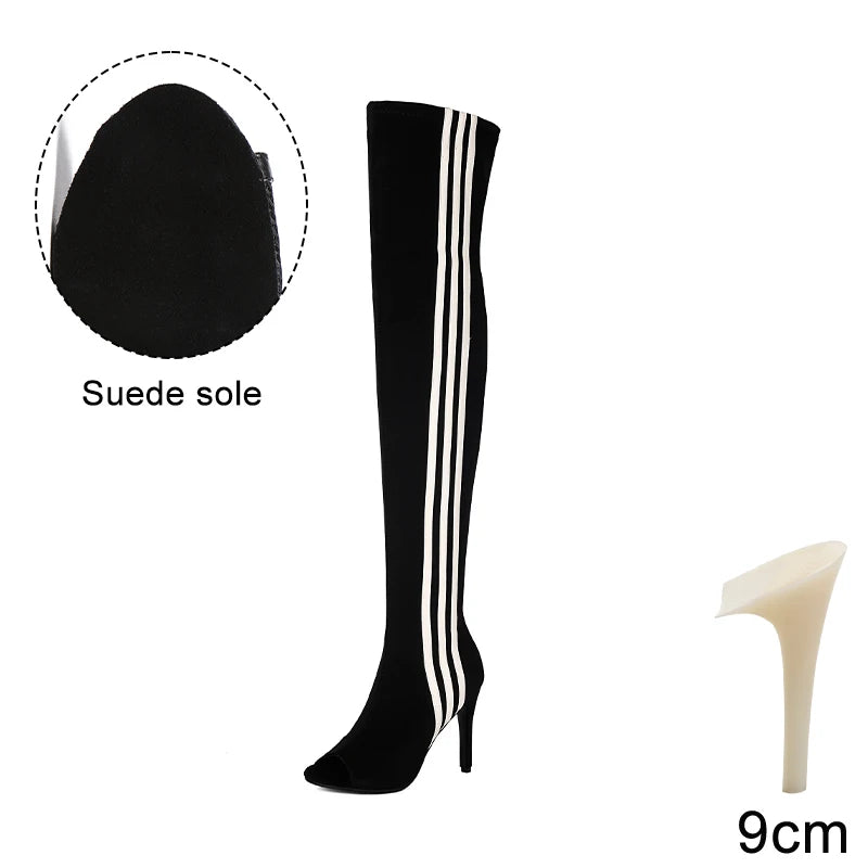 HustleRise - Over-the-knee Stiletto Boots