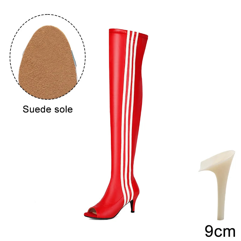 HustleRise - Over-the-knee Stiletto Boots