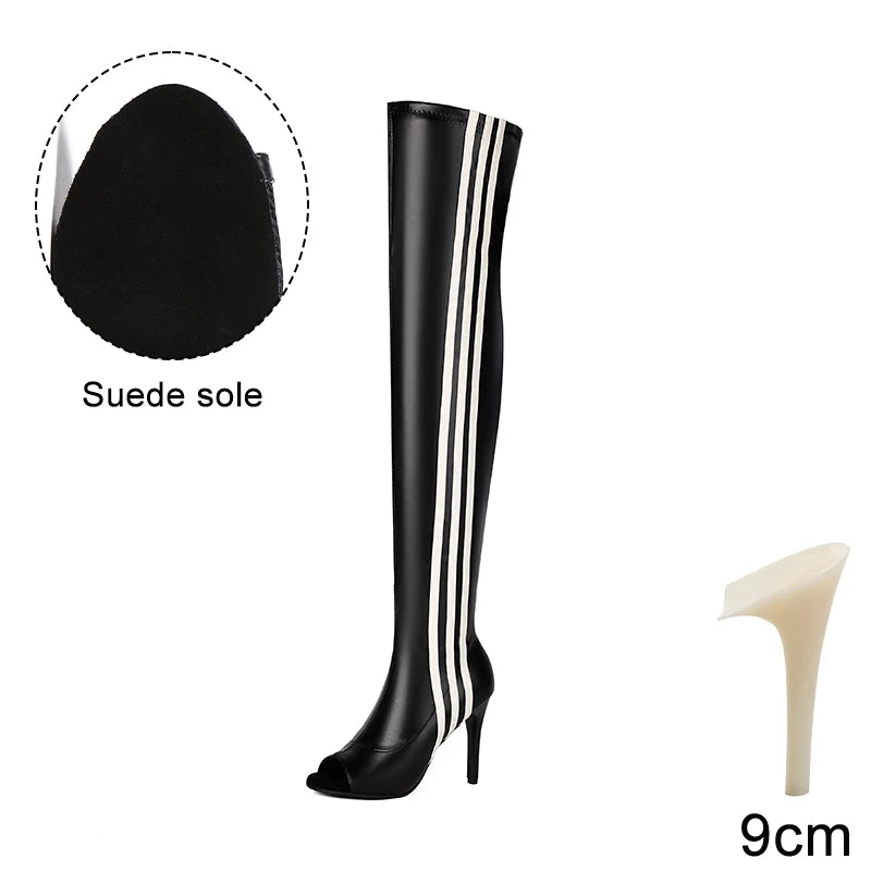 HustleRise - Over-the-knee Stiletto Boots