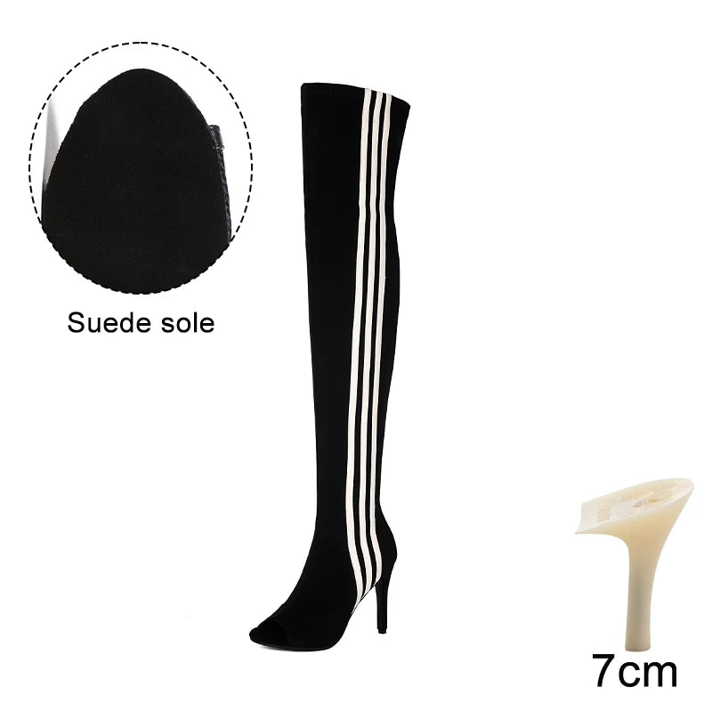 HustleRise - Over-the-knee Stiletto Boots