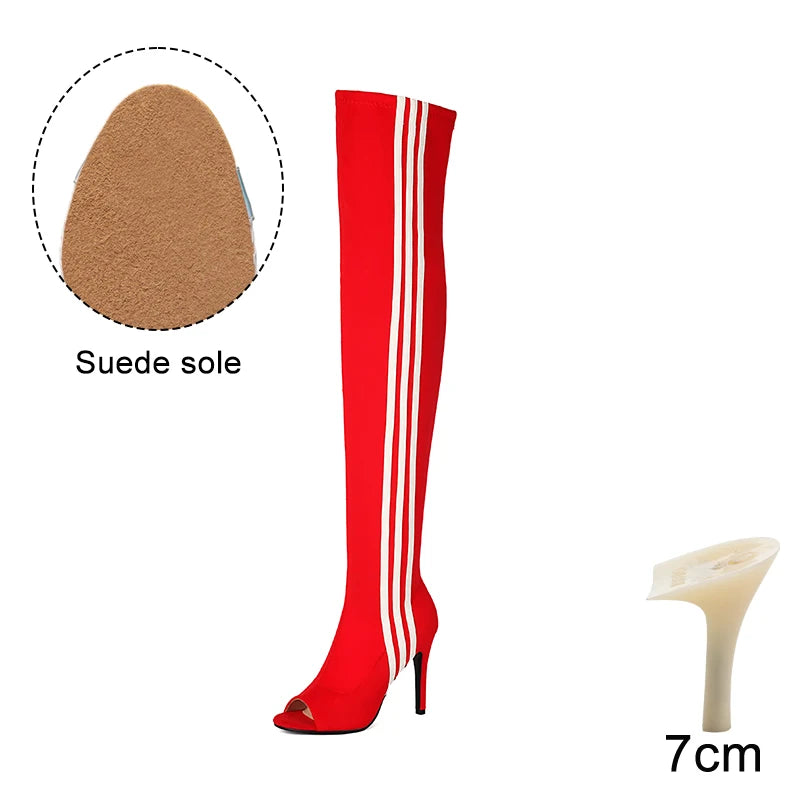 HustleRise - Over-the-knee Stiletto Boots