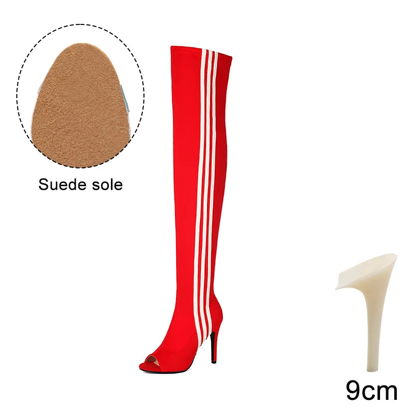 HustleRise - Over-the-knee Stiletto Boots